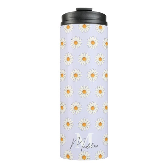 Daisy Floral Thermal Tumbler - Ästhetisch isoliert Thermosbecher (Vorderseite)