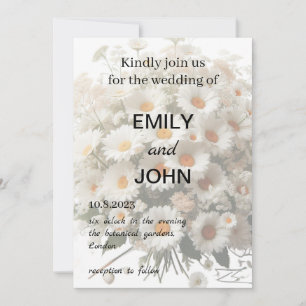Daisy Floral Wedding Einladung