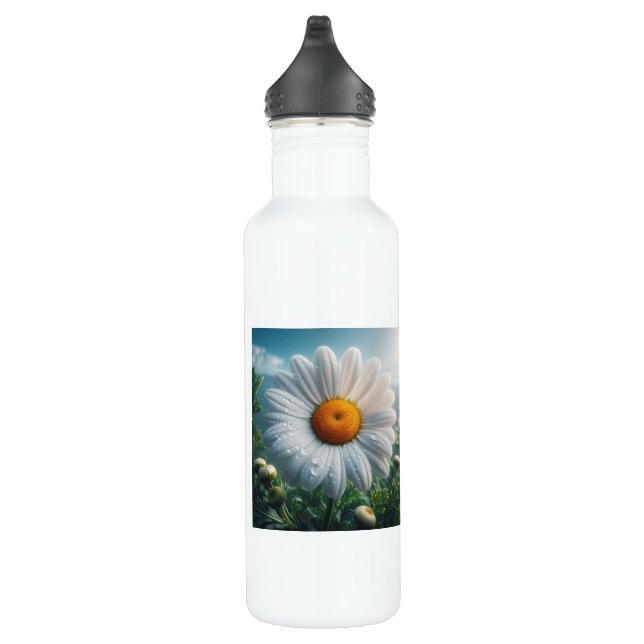 Daisy Floral White Edelstahlflasche (Rechts)