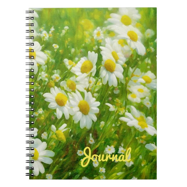 Daisy Flower Garden Art Notebook Journal Notizblock (Vorderseite)