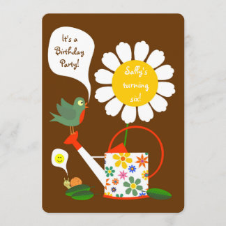 Daisy Flower Garden Girl Geburtstagsparty Einladun Einladung