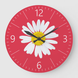 Daisy flower große wanduhr