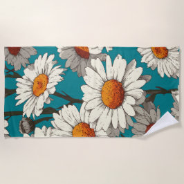 Daisy Flower Pattern Strandtuch
