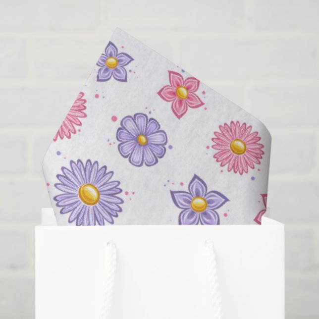 Daisy Flowers  Seidenpapier (Geschenktüte)