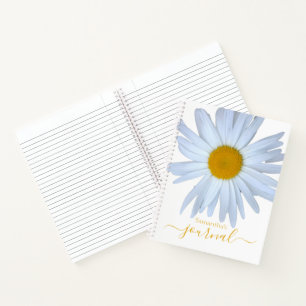 Daisy Foto Journal White Yellow Script Notizbuch