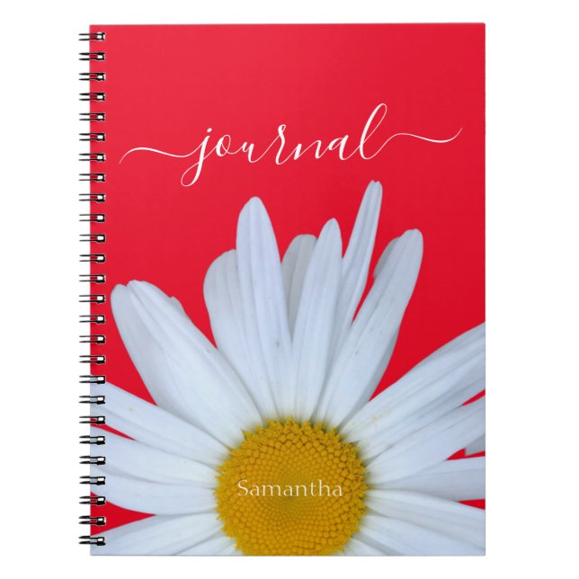 Daisy Foto Red Journal Spiral Foto Notebook Notizblock (Vorderseite)