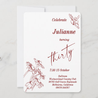 Daisy Foto Thirtieth Birthday Party Einladung