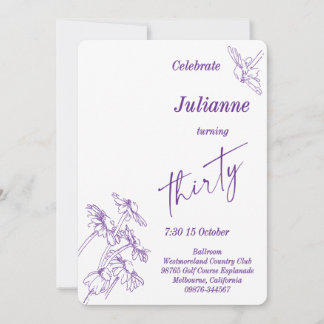 Daisy Foto Thirtieth Birthday Party Einladung