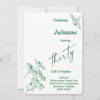 Daisy Foto Thirtieth Birthday Party Einladung