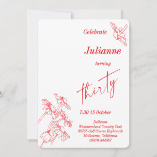 Daisy Foto Thirtieth Birthday Party Einladung