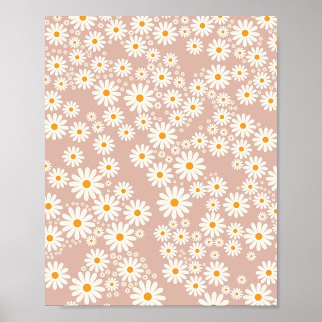 Daisy Garden 11 Neutral Pastel Poster (Vorne)