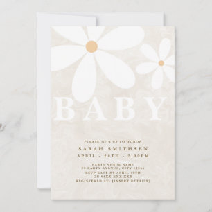 Daisy Garden Baby Gender Neutral Template Einladung