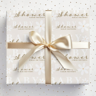 Daisy Garden Baby Shower Gender Neutral Geschenkpapier