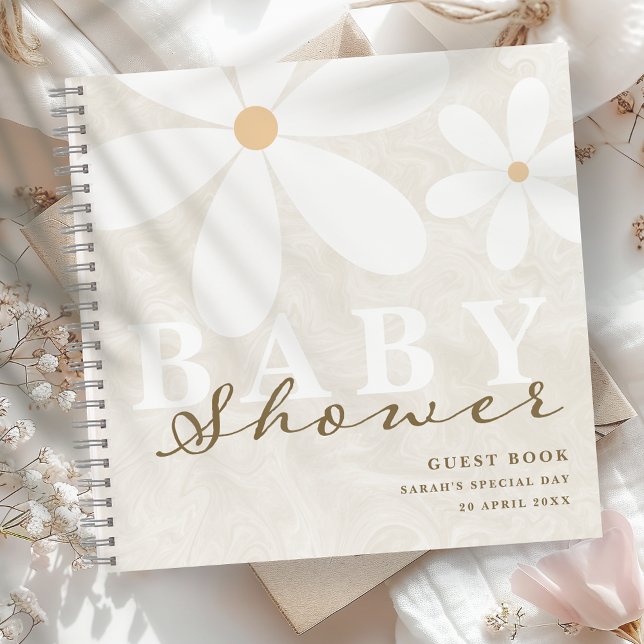 Daisy Garden Baby Shower Gender Neutral Guest Book Notizbuch (Von Creator hochgeladen)