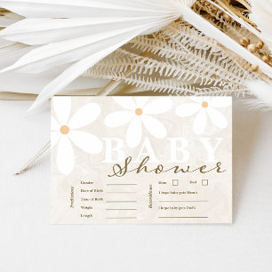Daisy Garden Baby Shower Neutral Predictions Cards Einladung