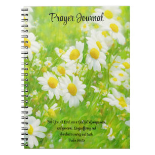 Daisy Garden Bible Verse Faith Prayer Journal Notizblock
