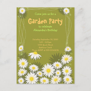 Daisy Garden Geburtstagsparty Einladung