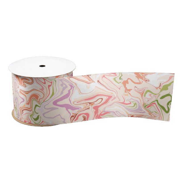 Daisy Garden Marble Satinband (Spule)