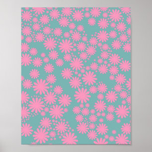 Daisy Garten 06 Minze und Rosa Poster