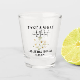 Daisy Gastgeschenk Hochzeit erschießt floral Schnapsglas