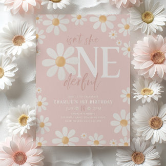 Daisy Geburtstagseinladung, Onederful Daisy 1. Geb Einladung
