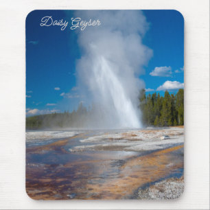 Daisy Geyser Erupting Yellowstone Nationalpark Mousepad