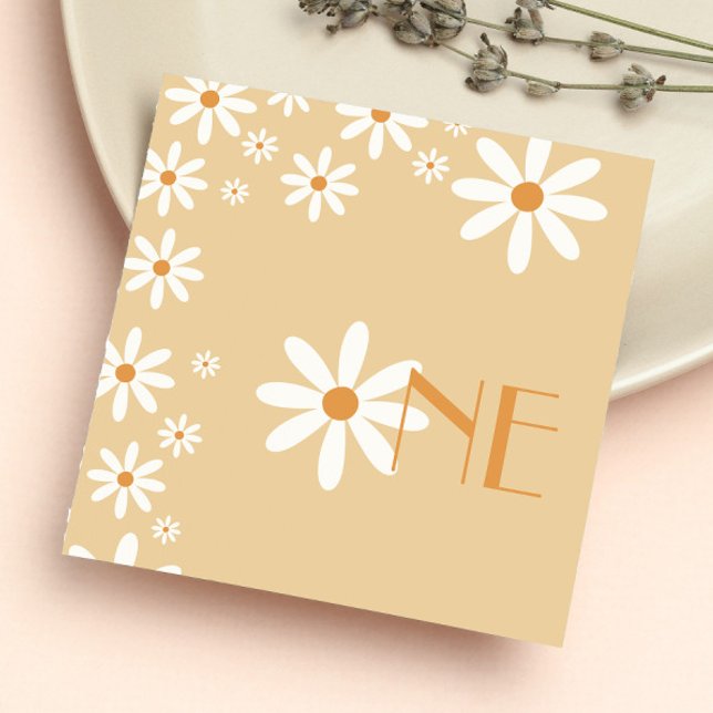 Daisy Girl 1. Geburtstag Blume Thema Serviette (Von Creator hochgeladen)