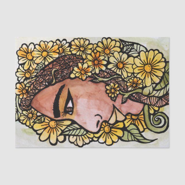 Daisy Goddess Seidenpapier (Vorderseite)