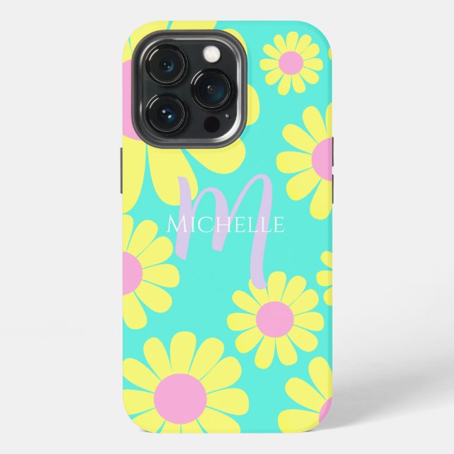 Daisy Green Aqua iPhone Hülle (Hinten)