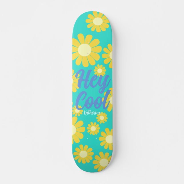 Daisy Green Aquamarin Skateboard (Vorne)