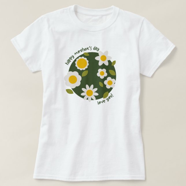 Daisy Green - Blumenflora-T - Shirt der Mutter (Design vorne)