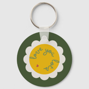 DAISY GREEN - Individuelle Name Blumenzettel Schlüsselanhänger