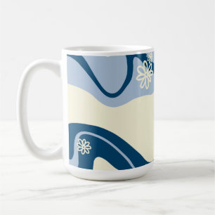 Daisy Groove - Dark Blue, Light Blue und Cream Kaffeetasse