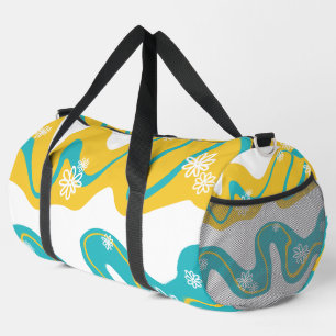 Daisy Groove - Türkis und Gelb Duffle Bag