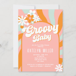Daisy Groovy Baby Shower Einladung