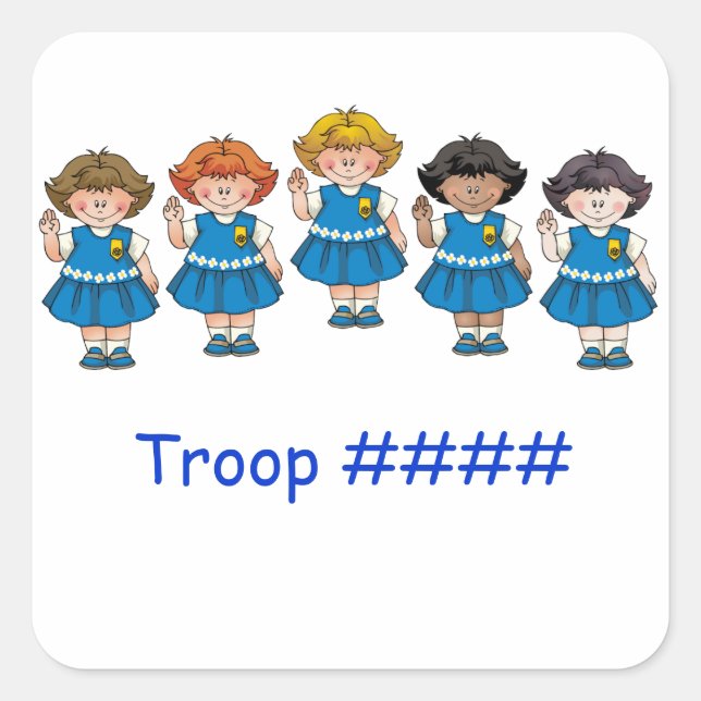 Daisy Group Quadratischer Aufkleber (Vorderseite)