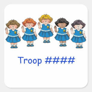 Daisy Group Quadratischer Aufkleber