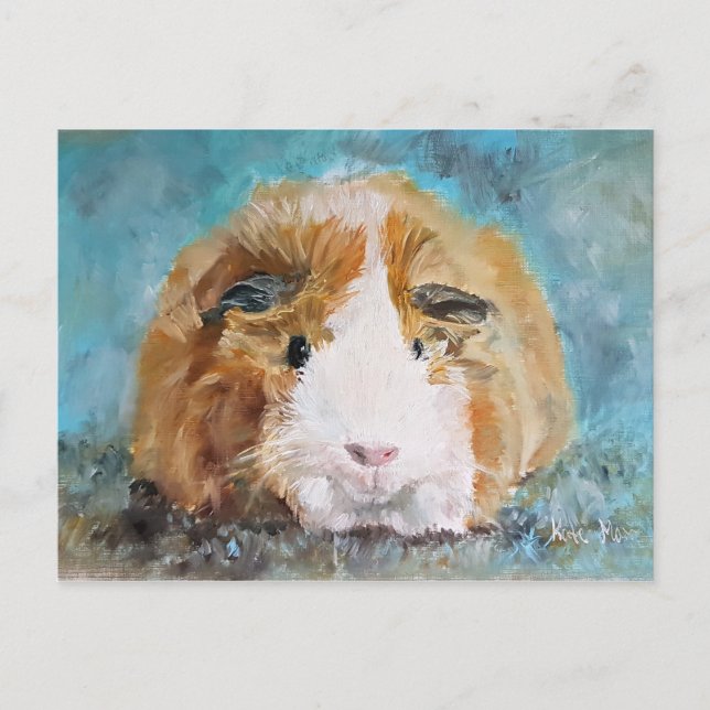 Daisy-Guinea-Schweineölmalerei Postkarte (Vorderseite)