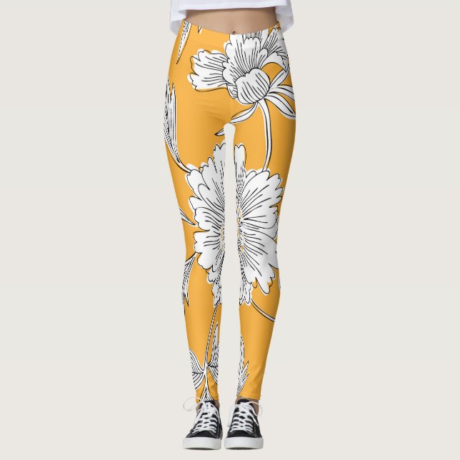 Daisy Heads: Summer Floral Line. Leggings (Vorderseite)