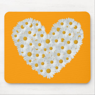 Daisy Heart Mousepad