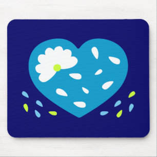 Daisy Heart Mousepad