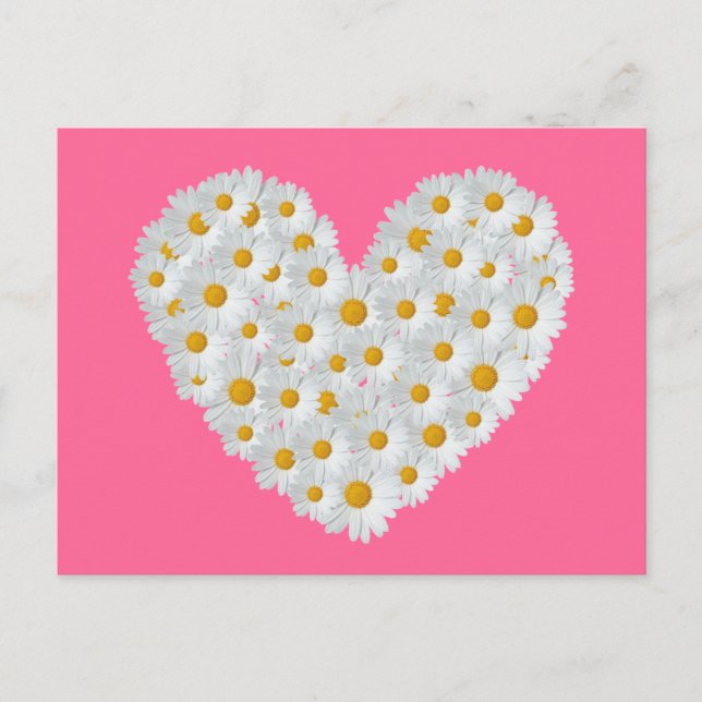 Daisy Heart Postkarte (Vorderseite)