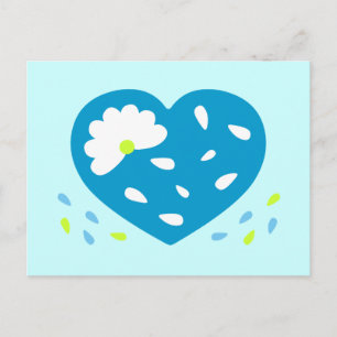 Daisy Heart Postkarte