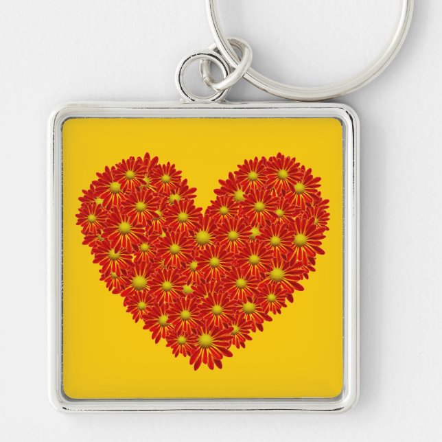 Daisy Heart Schlüsselanhänger (Vorne)