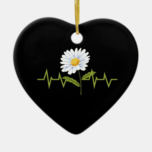Daisy Heartbeat Keramik Ornament (Vorne)