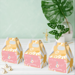 Daisy Hippie Baby Wonderful First Birthday Party Geschenkschachtel