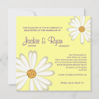 Daisy Hochzeit Einladung Blume Weiß Gelb