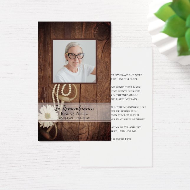 Daisy Horse Bit Western Beerdigung Gedenkgebet (Schreibtisch)