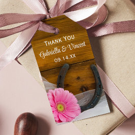 Daisy Horseshoe Country Western Gastgeschenk Hochz Geschenkanhänger