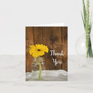 Daisy in Mason Jar Country Bridesmaid Vielen Dank Dankeskarte